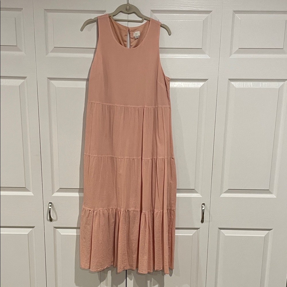 a new day Blush Sleeveless Midi Dress